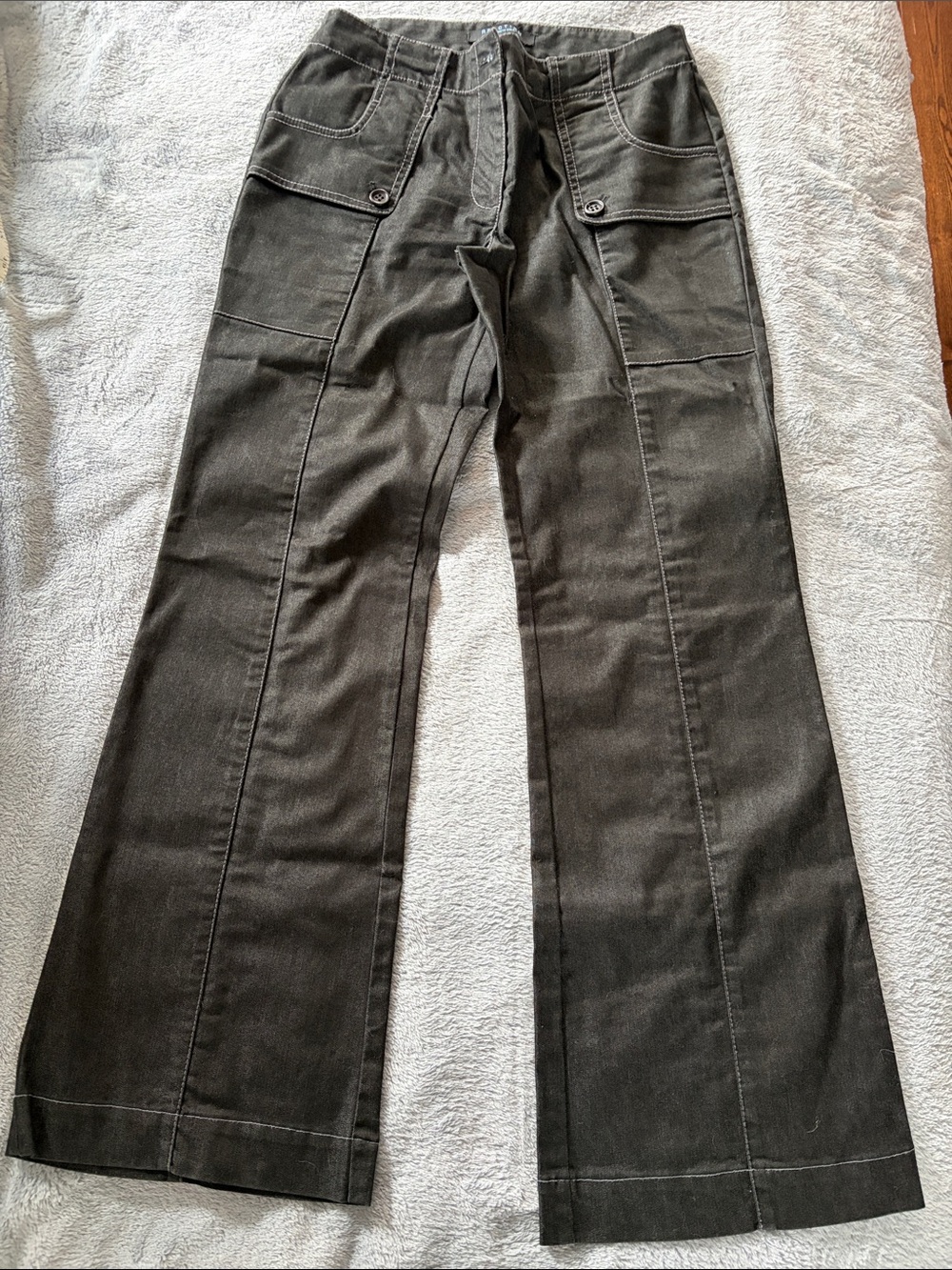 Kenneth Cole Reaction Black Utility Flare Pants